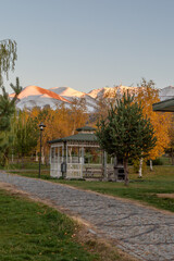 Autumn in a park in Erzurum, Turkey