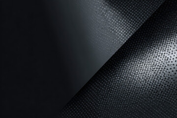 Abstract dark and metallic textured background with dotted pattern and diagonal division