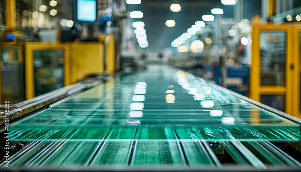 Poster automated manufacturing line in a high-tech factory setting