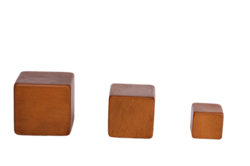 a group of wooden blocks sitting next to each other
