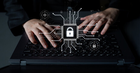 Cyber security system protecting digital infrastructure. Cyber security ensures data safety,...