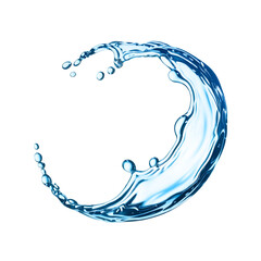 Realistic Water Splash in Air – Isolated PNG