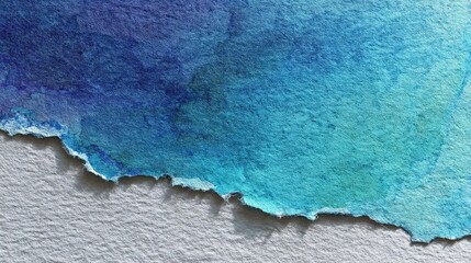 Abstract blue watercolor torn paper texture. Perfect for design projects. Ideal for websites, prints, and more.