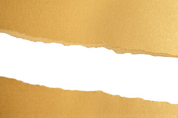 Golden torn paper edge with transparent center
