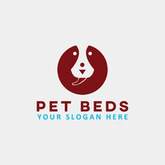 Obraz premium pet dog cat care clinic logo design vector