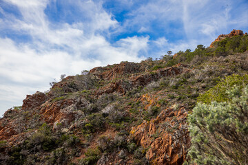 mountain landscape with blue sky