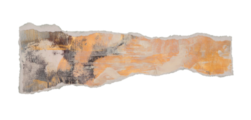 PNG Torn, ripped paper pieces painting frame isolated on transparent background. Gold, beige gray copy space texture .