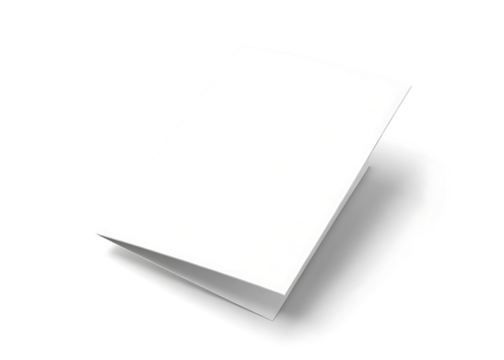 White brochure open on white background isolated on a transparent background paper