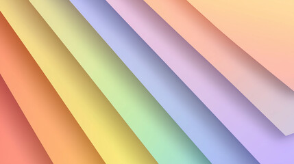 Fototapeta premium Colorful Pastel Layers with Diagonal Arrangement Creates a Gradient Pattern