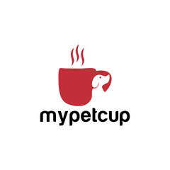 pet dog cat care clinic logo design vector