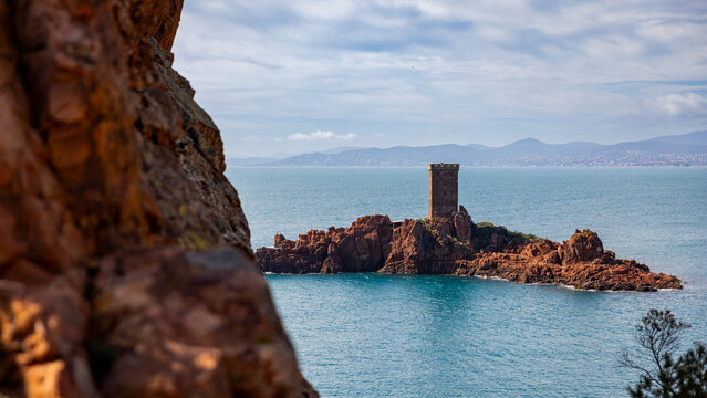 castle tower on island