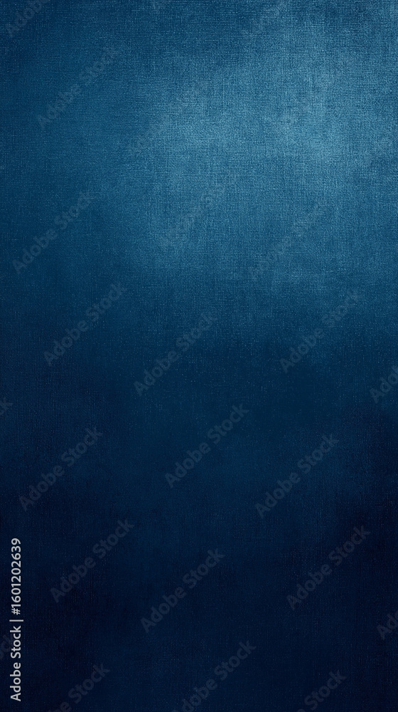 Poster deep blue textured gradient background with subtle fabric surface details.