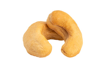 a couple of cashews sitting next to each other