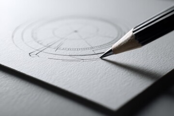 Detailed mechanical watch design sketch