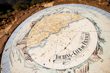 club france map on mountain