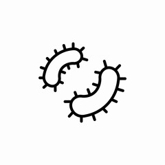 bacteria microbe icon sign vector
