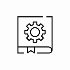 book settings icon sign vector