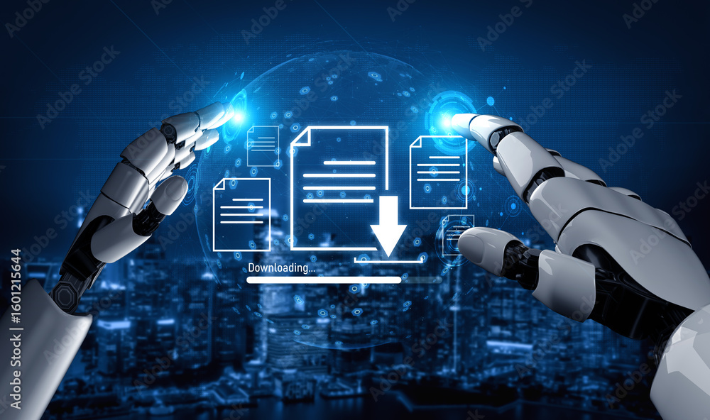 Poster ai facilitates digital document downloading and data access with optimized transfer process, improvi