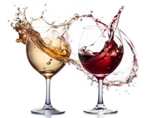 red wine pouring into glass isolated on white background. PNG Transparent file type with high definition quality And vibrant color grading Available.