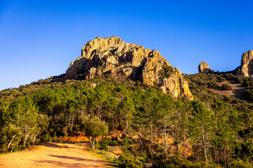 south france mountain last light