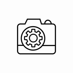 photo camera settings icon sign vector