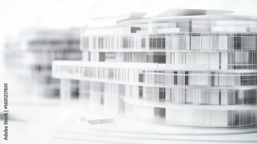 Poster a detailed view of a building model, perfect for architectural or design concepts