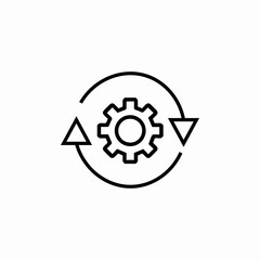 refresh settings icon sign vector