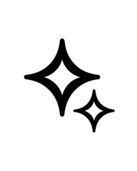 black and white star