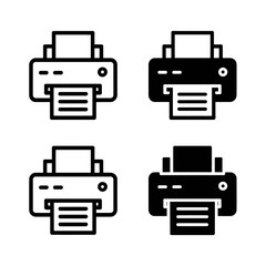 printer icon set