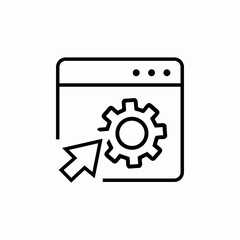 website configuration icon sign vector
