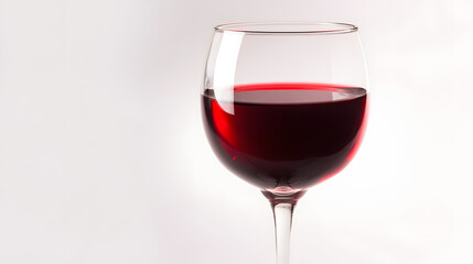 Elegant glass of red wine showcasing rich color in a minimalist setting perfect for wine lovers and enthusiasts