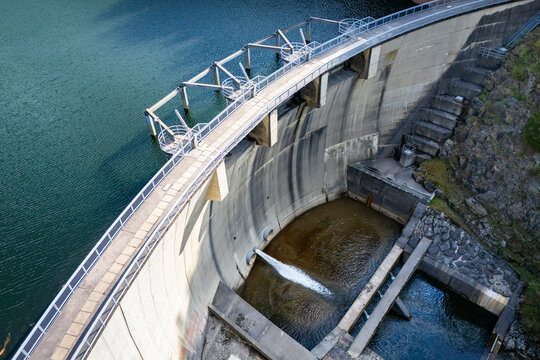 Hydro electric power plant Sperre Paal, Bodendorf. Massive dam structure for electricity production.
