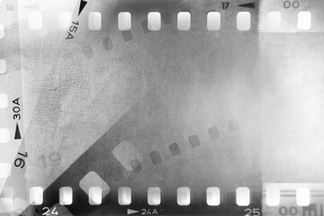 Film negatives grey background