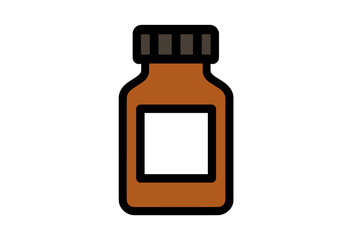 Obraz premium Vector Illustration of Medical Bottle Icon