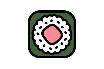 Vector Illustration of Sushi Roll Icon