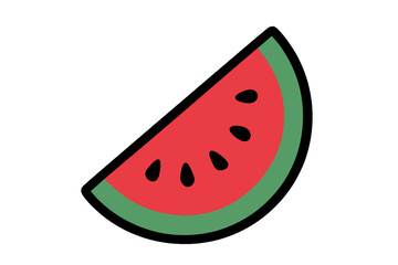 Vector Illustration of Watermelon Slice Icon