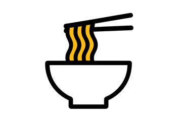 Vector Illustration of Noodle Bowl Icon