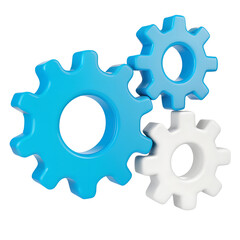3d render of blue gears