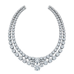 Obraz premium Diamond necklace jewelry luxury isolated on transparent background