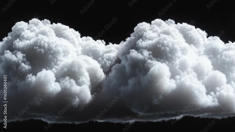 Poster a pair of clouds floating in the air, no other objects or people in sight