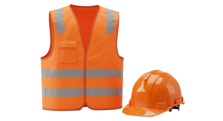 Colete e capacete de PPE Equipamentos de Proteção Individual para a segurança em ambiente de trabalho