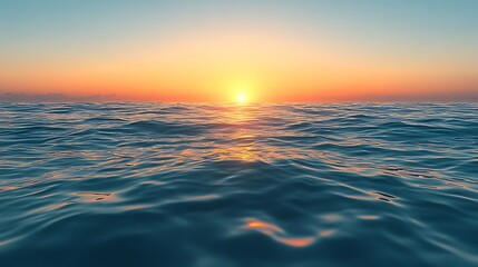 Serene ocean sunset view.