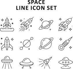 Astronaut Vector Art, Space, Bundle, Planet collection in doodle