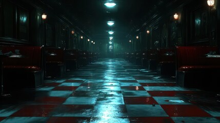 Dark Diner Corridor