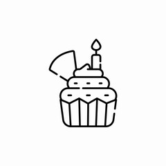 cupcake holiday icon sign vector