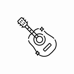 guitar music icon sign vector
