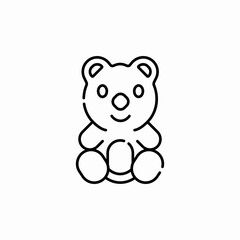 teddy bear icon sign vector