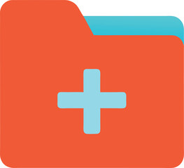 Obraz premium New folder creation icon with plus symbol