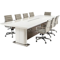 Modern Conference Table with Chairs: Perfect for Business Meetings