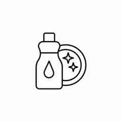 dish soap cleaner icon sign vector